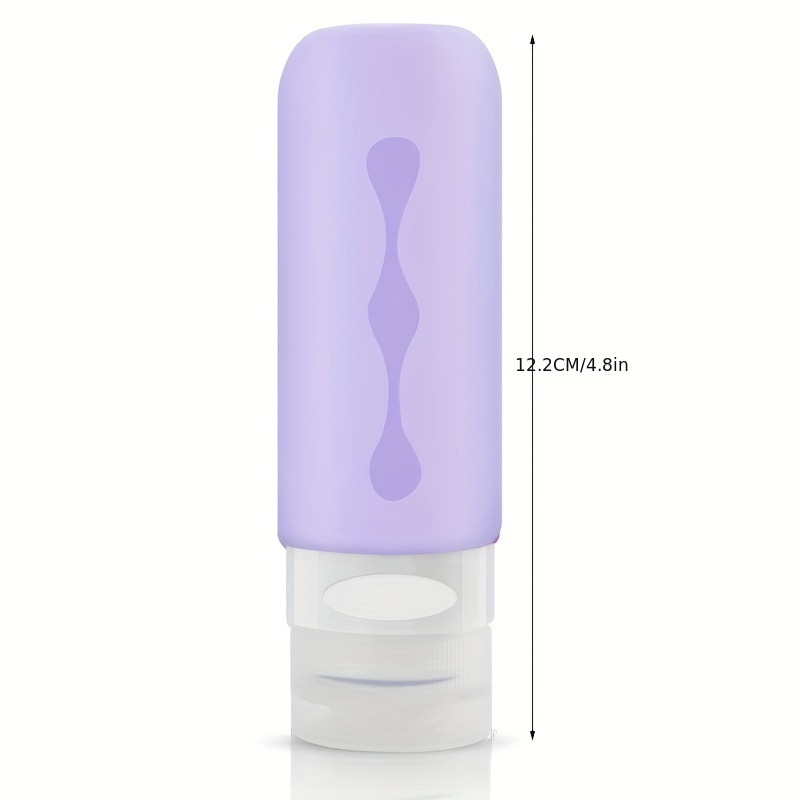 Silicone Travel Bottle Set 90ml Squeezable for Lotion Shampoo Soap
