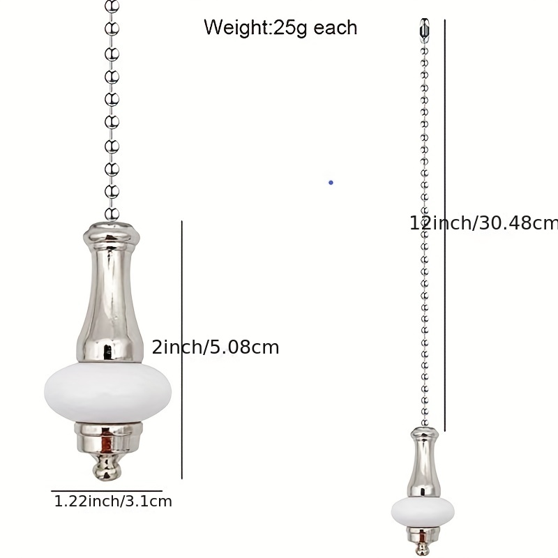 12 in. White Light Bulb and Fan Pull Chain Set