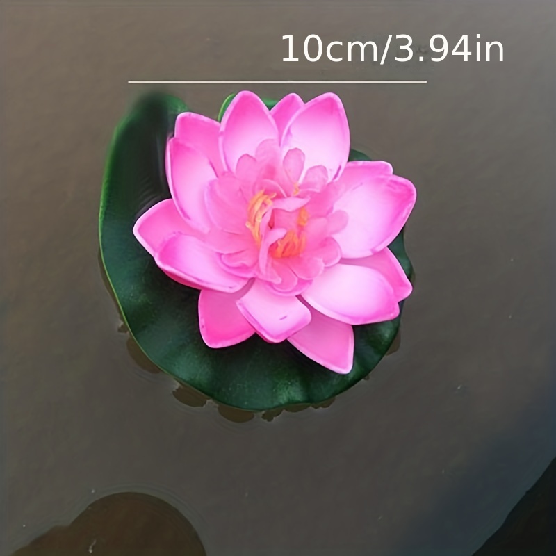 Artificial Floating Lotus Flowers, Fake Water Lily Pads For Pond