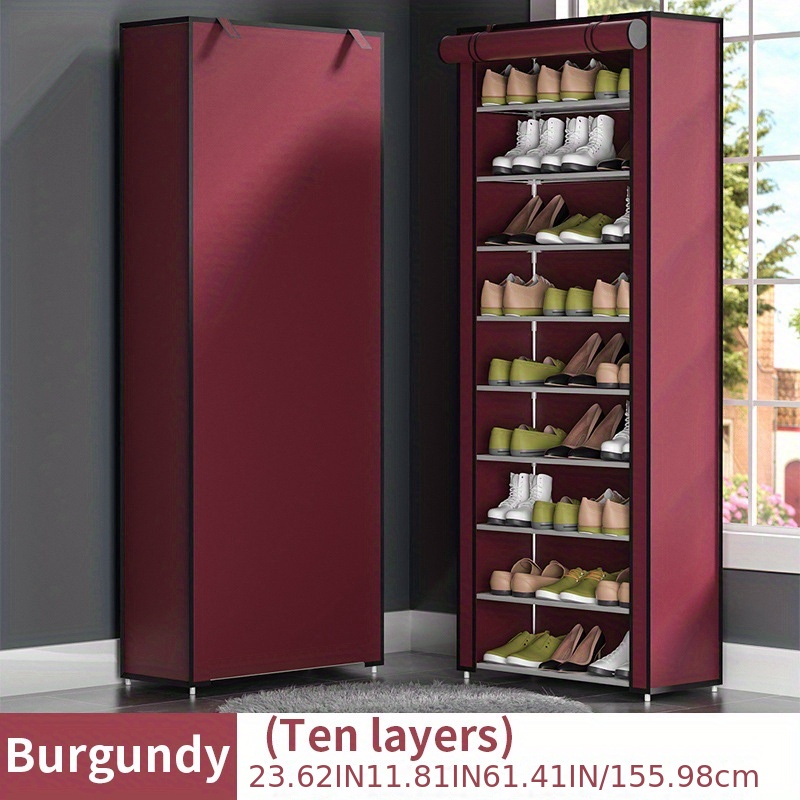 3 Tier Shoe Rack Non-Woven Fabric Shoe Tower Heighten the Shoe Cabinet for  Living Room Entryway Hallway Closet - AliExpress