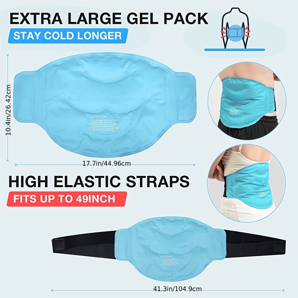 Bolsa de hielo extra grande para lesiones reutilizable – Terapia de  compresa de gel frío para dolor y lesiones de espalda, rodilla, hombro,  cadera
