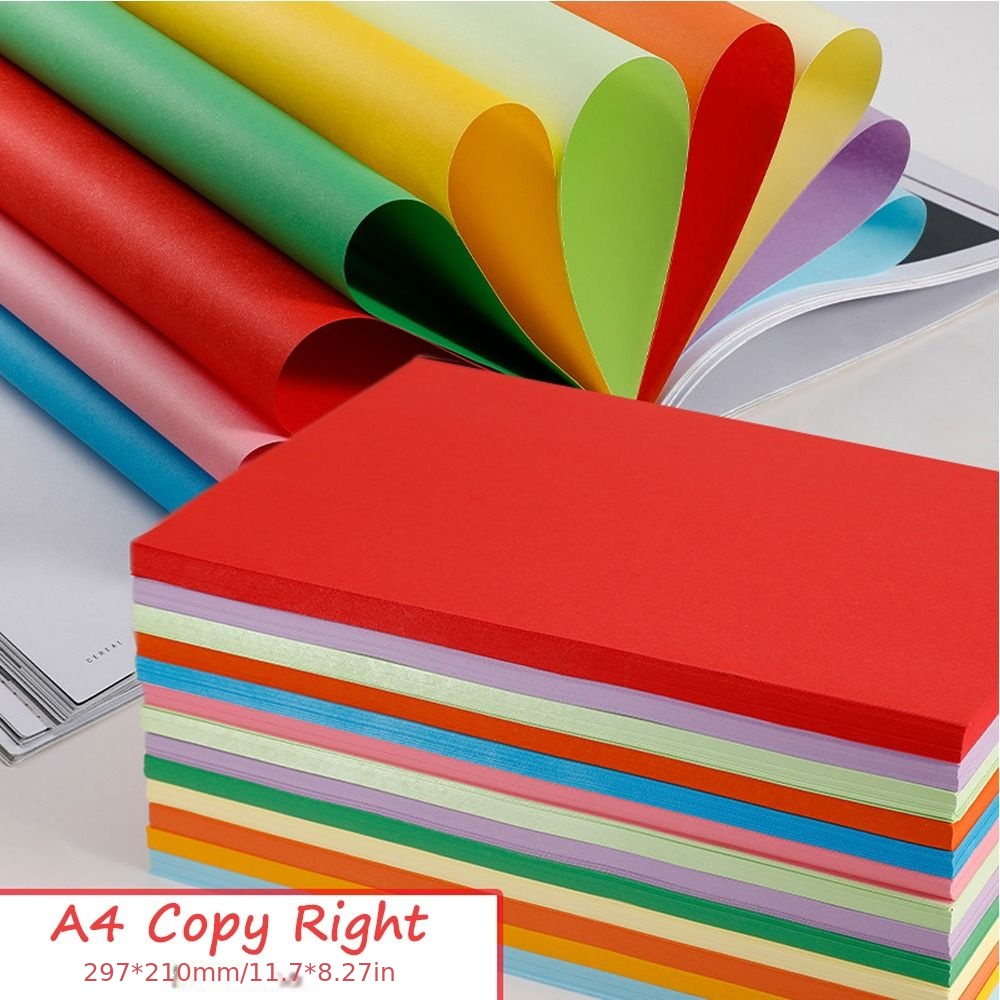 A4 Color Copy Paper With White Double Sided Coloured - Temu