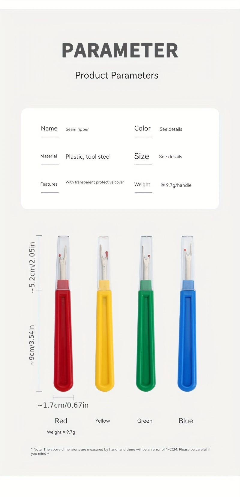 RADHEKRISHNA Colorful Plastic Handle Craft Thread Cutter Seam