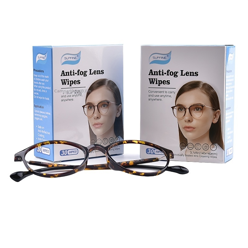 30pcs lens wipes for eyeglasses - anti fog & pre moistened