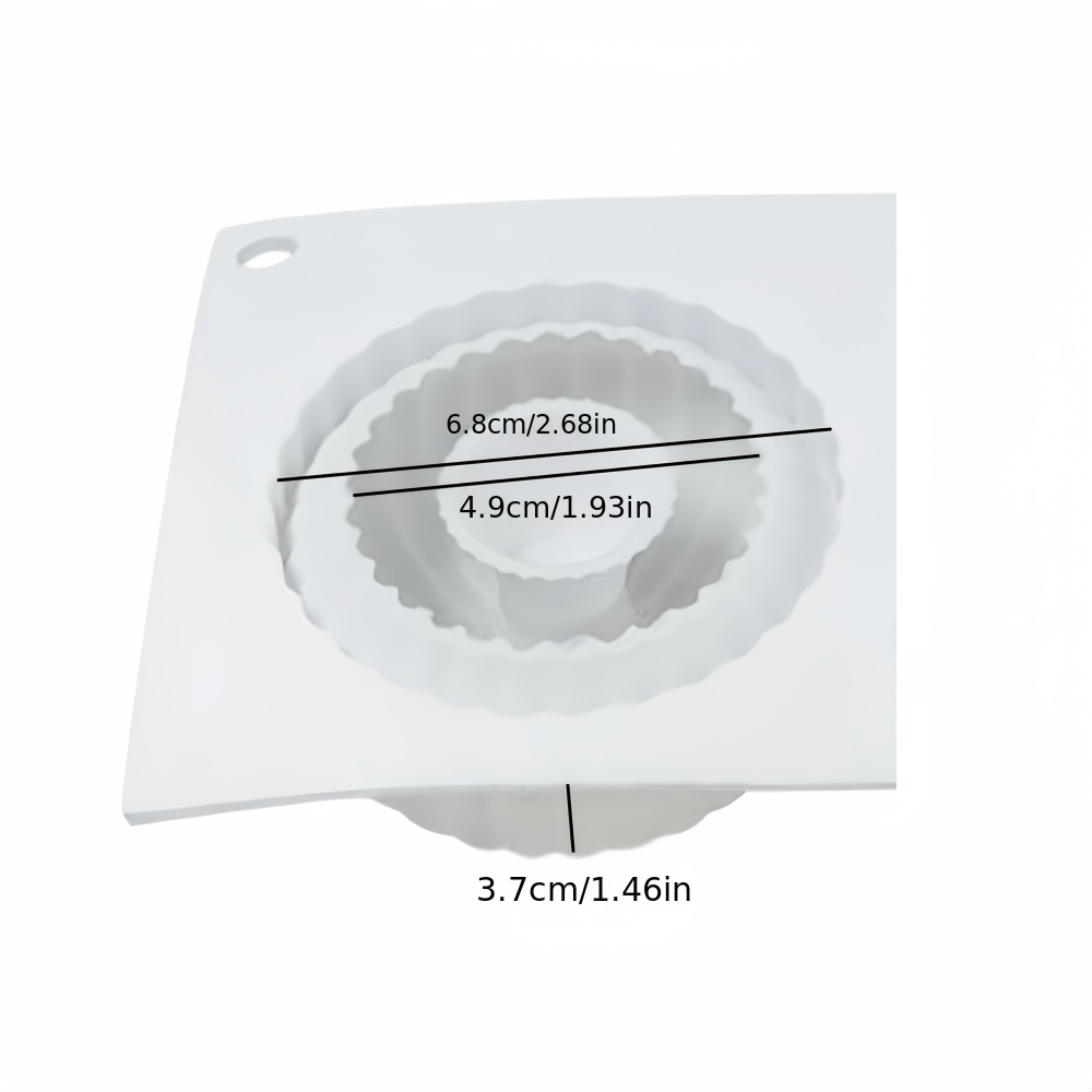 Diy Aromatherapy Candle Holder Silicone Mold - Round Striped Design For Home Decor Crafting