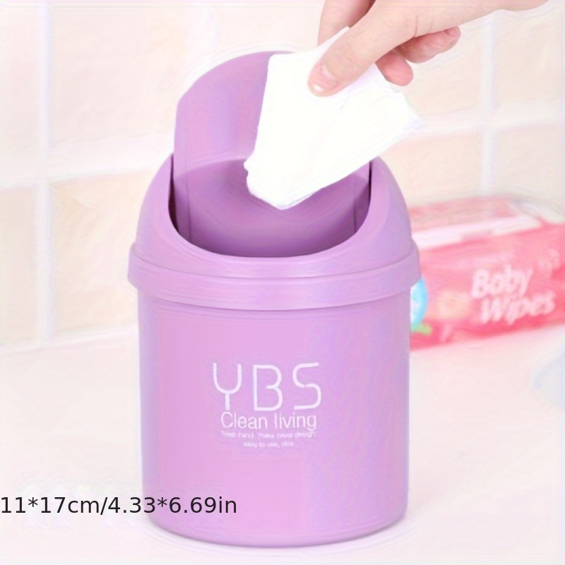 Mini Waste Bin Small Trash Can Desktop Desk Storage