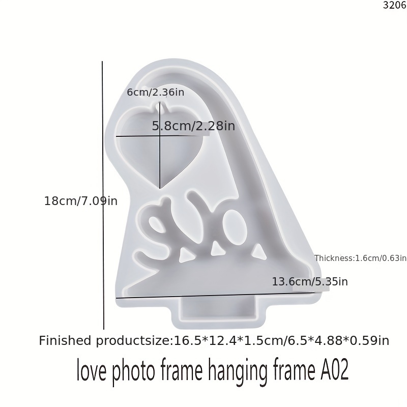 1pc Stampi In Resina A Forma Di Cuore Per Cornice Per Foto - Temu Italy