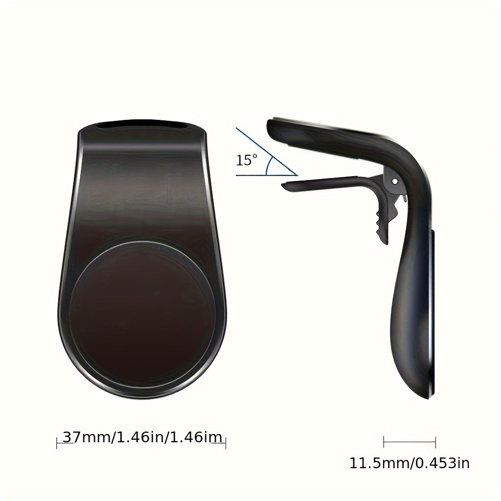 L-Shaped Universal Air Vent Metal Car Phone Mount, Aluminum Alloy, Magnetic, Rust Resistant, with Air Conditioner Outlet Mounting Type for Car
