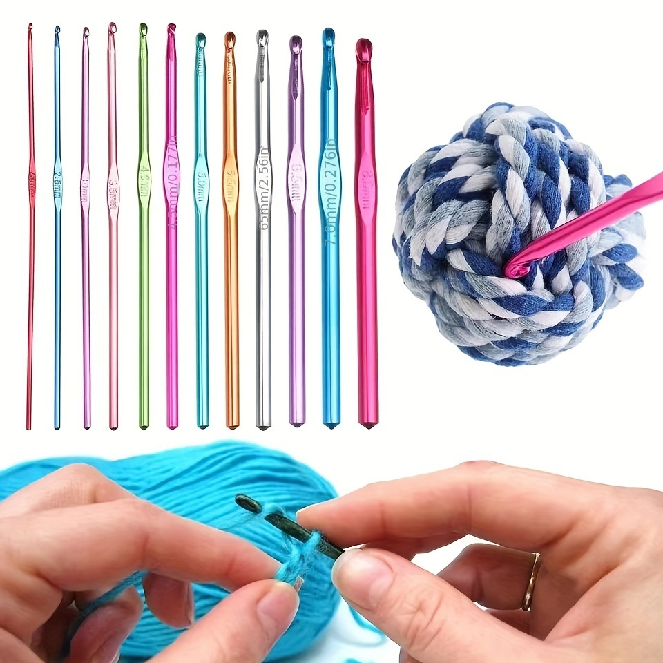 Random Single Color Aluminum Crochet Hooks, Single Color per Bag