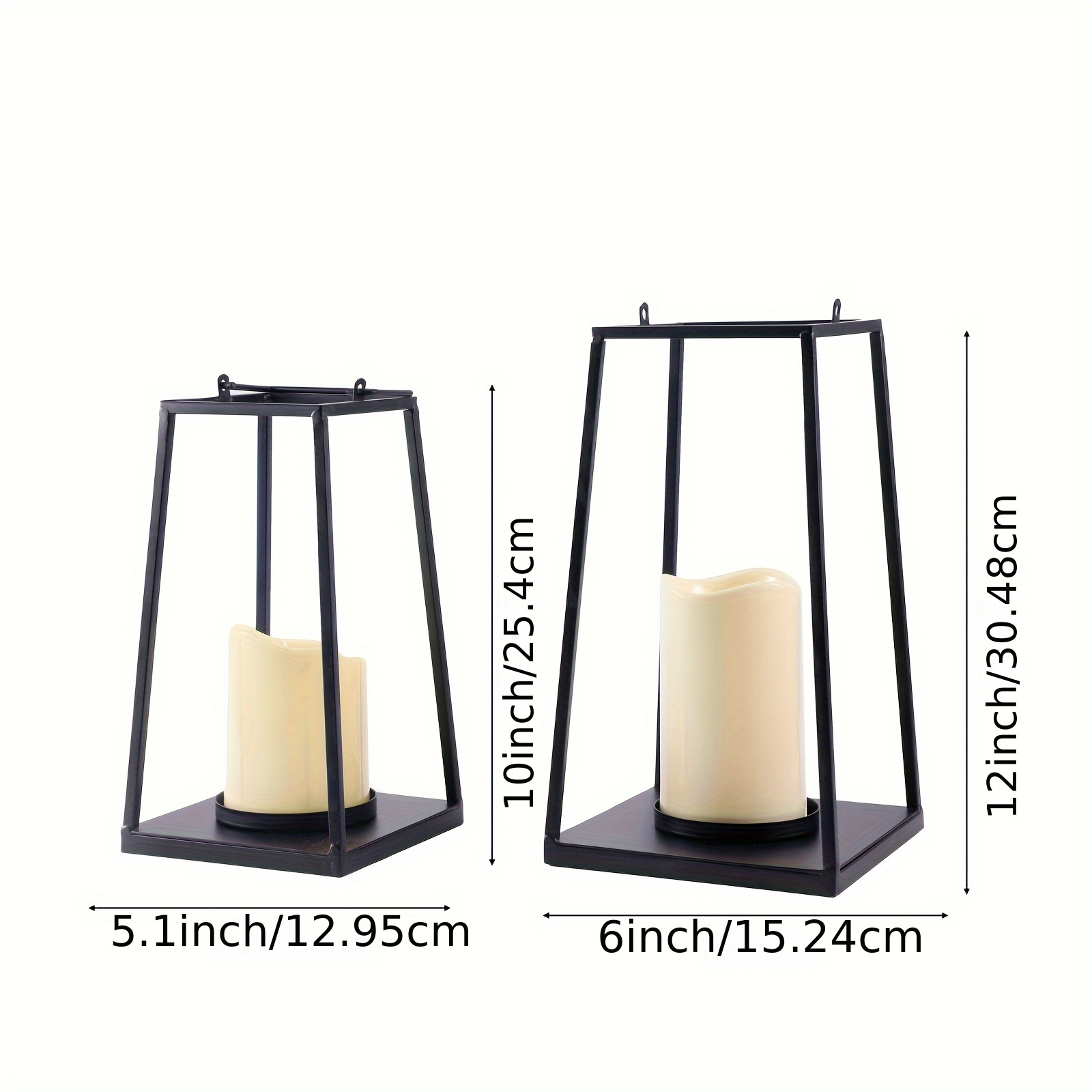 Modern Farmhouse Black Metal Lantern Decoration Indoor - Temu