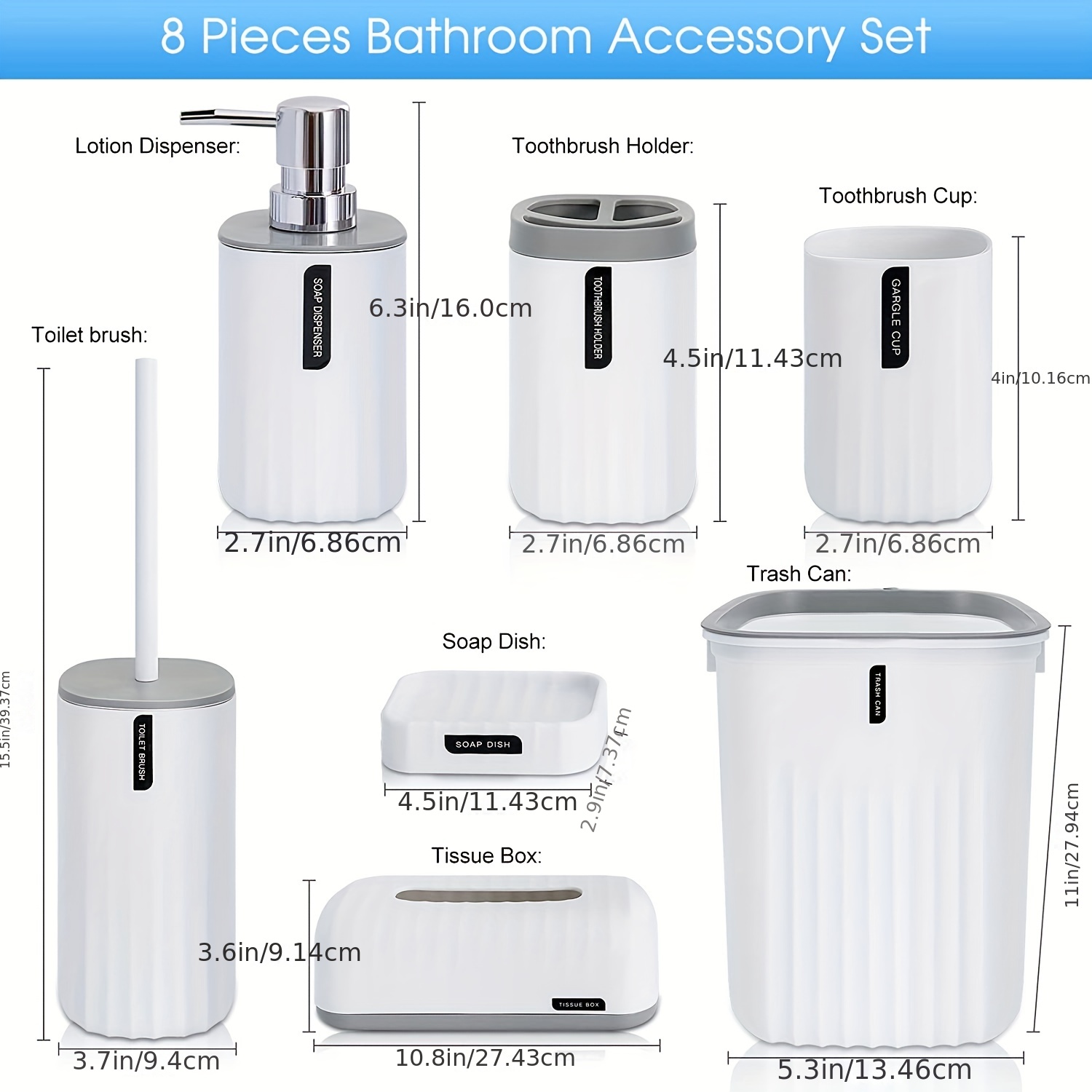 Gift Your Loved Ones A Modern Bathroom Accessory - Lotion Bottles,  Toothbrush Holder, Cup & Soap Dish! - Temu