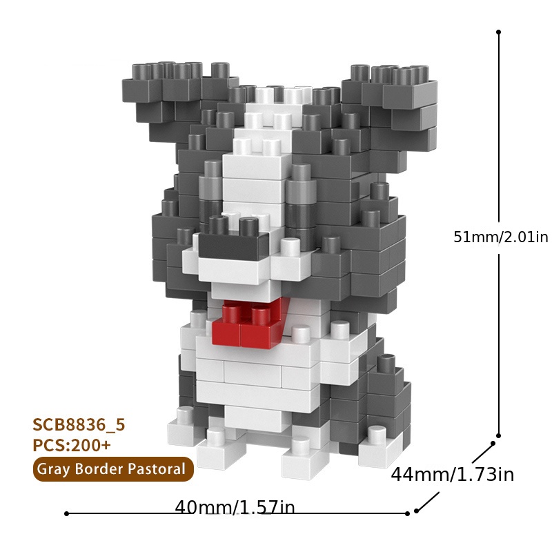 Balody Cute Dog Mirco Building Blocks Husky Bulldog DIY Pets Model  Schnauzer Labrador Retriever Mini Brick Figure Toys For Kids