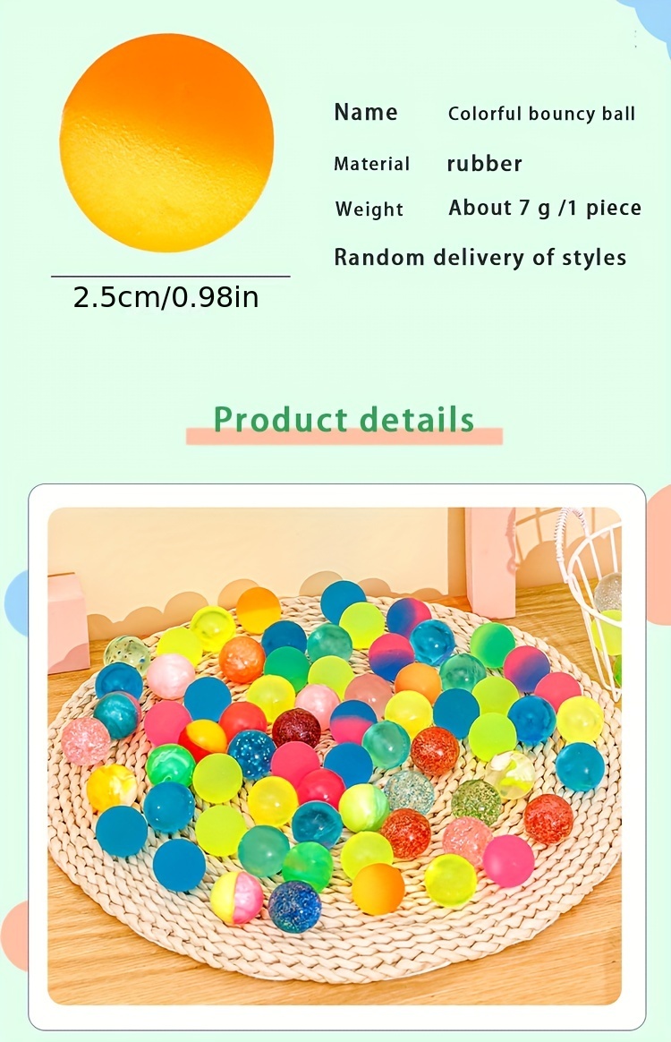 NO.27 25mm Rubber Bouncing Balls Solid Floating Fun Sea Fishing for kids  Toys Amusement Toys7234643