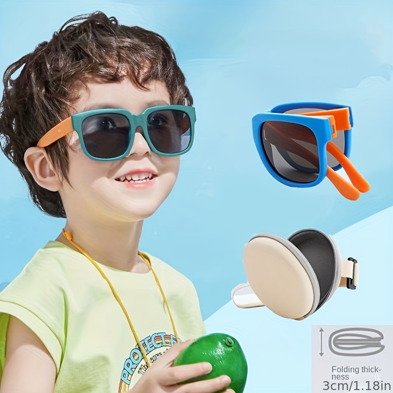 1pc Children's Personality Cool Sunglasses For Boys And Girls, Trendy  Summer Shades With Sun Glasses Case