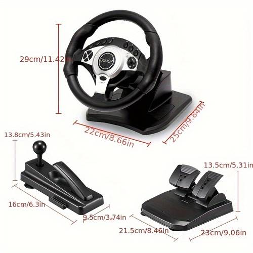 game steering wheel 270 900 dual motor driving with paddle shifters gear stick kit for x s ps3 ps4 pc one 360 switch