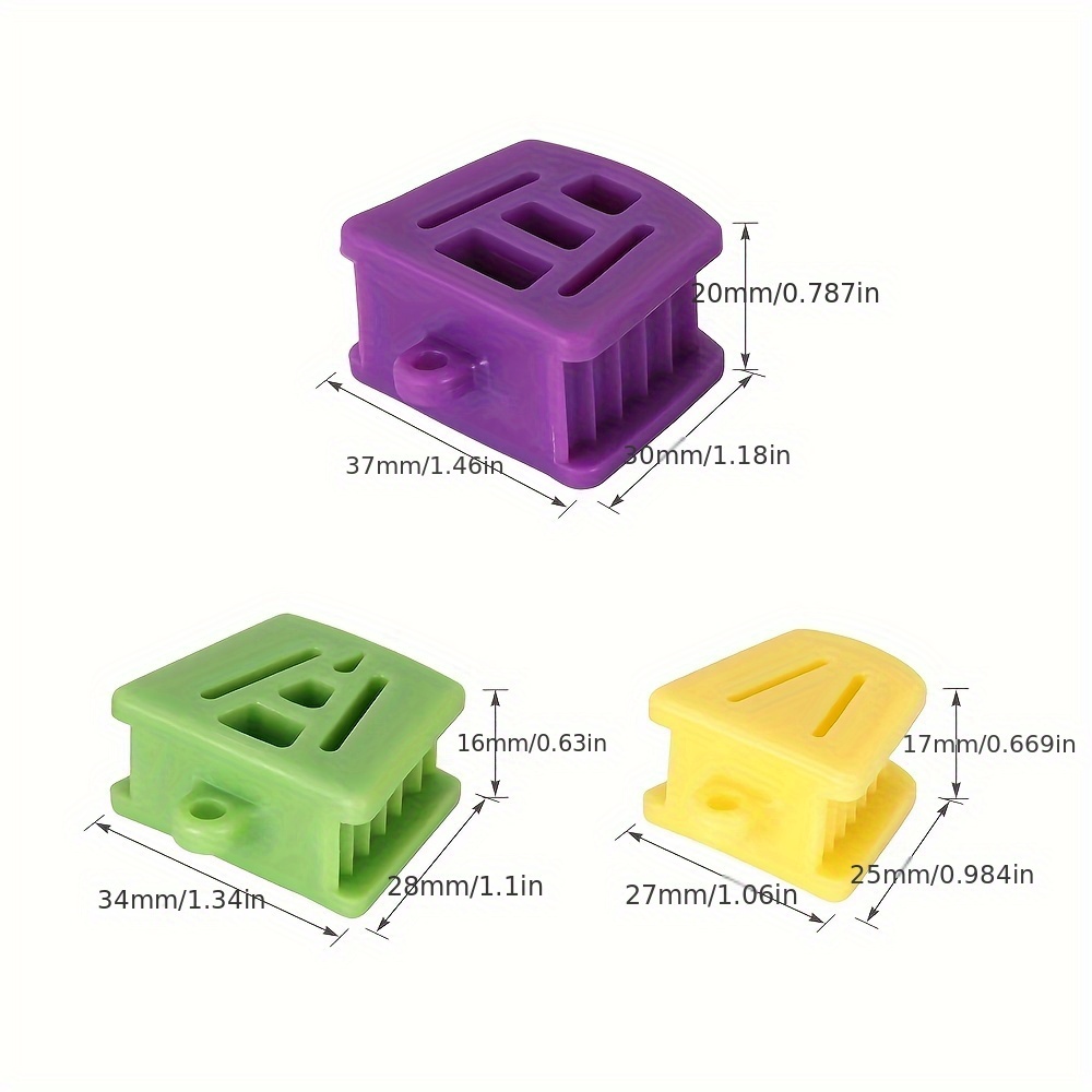 3pcs Dental Occlusal Pad Rubber Bite Opener Blocks