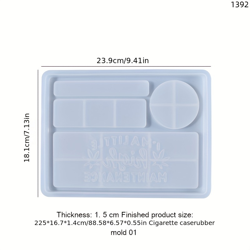 5 PCS Resin Tray Molds and Resin Grinder Mold for Grind and Storage, Large  Resin Molds Silicone Molds for Resin, DIY Resin Epoxy Kit