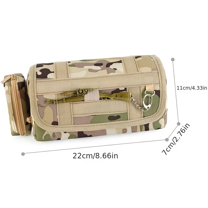 Pencil Pouch Camo Canvas Large Capacity Pencil Case - Temu