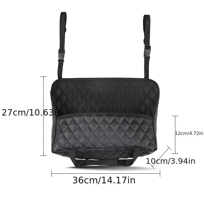 PU Leather Car Net Pocket Tote Bag Holder for Organization