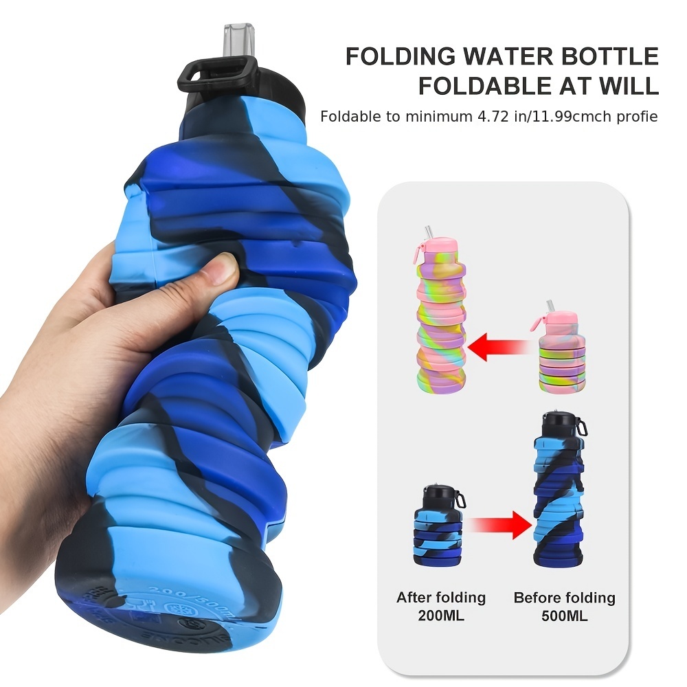 Mumutan Silicone Collapsible Water Bottles, Portable Foldable Expandable Water  Bottle Sports Cups With Straw, Leak Proof, Bpa Free, For Outdoor  Activitiestravel ( +blue) - Temu Italy