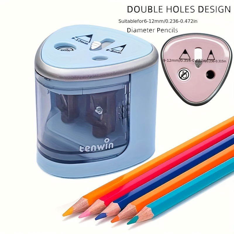 Taille-crayon à manivelle pour crayons diamètre 4 mm à 8 mm