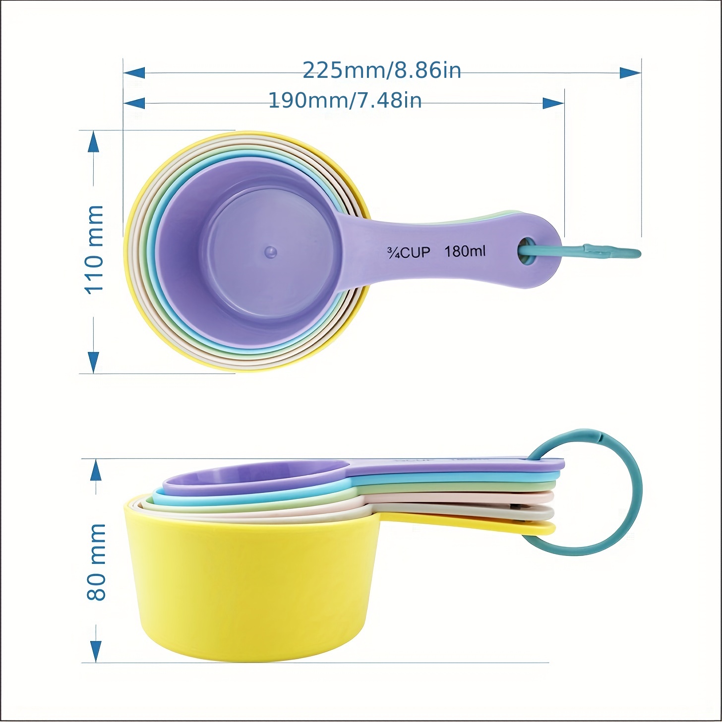 Measuring Cups and Spoons Set of 10 | U-Taste Purple