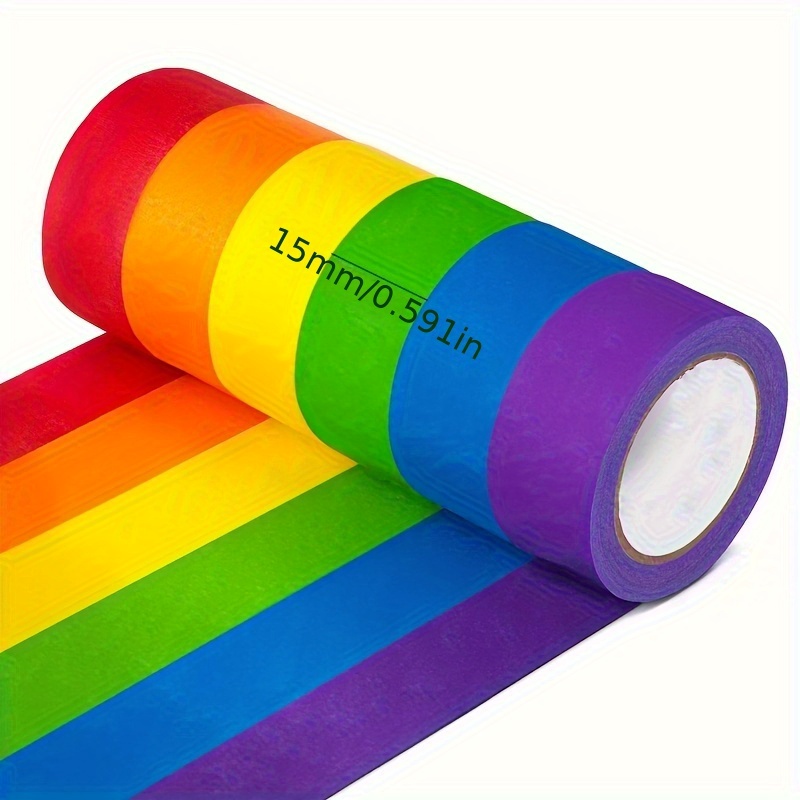 Nastro adesivo colorato 7/12 rotoli di nastro colorato per bricolage  colorato arcobaleno colorato nastro per pittura per arte e artigianato,  nastro