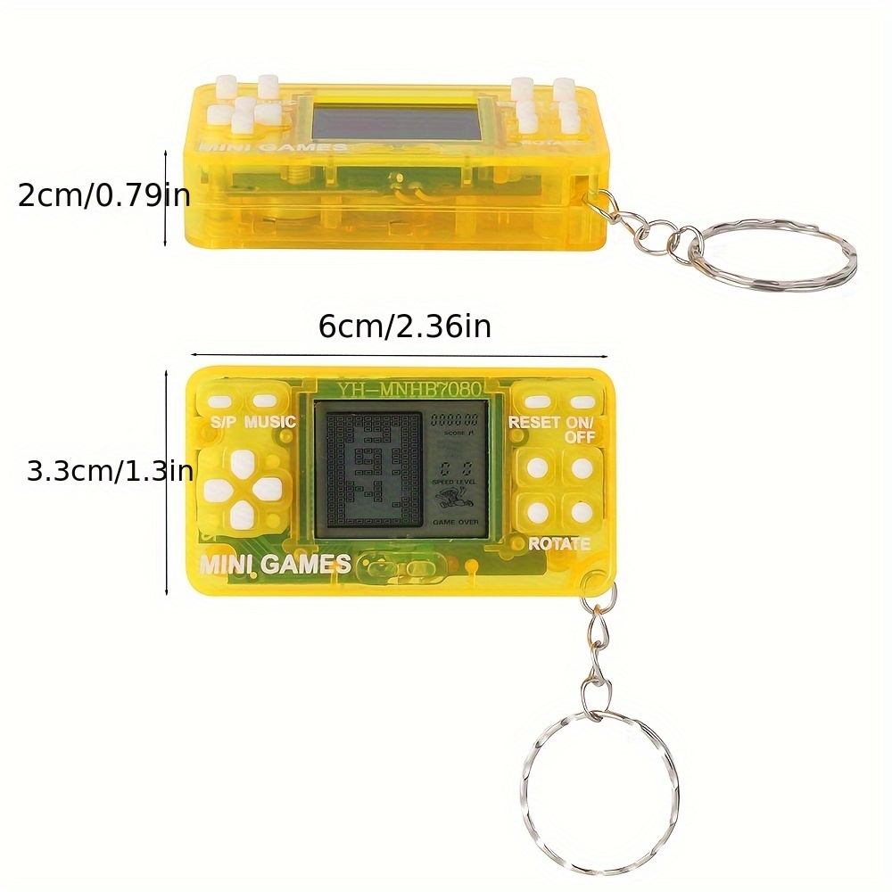1個 レトロビデオゲームキーホルダー 携帯型ハンドヘルド