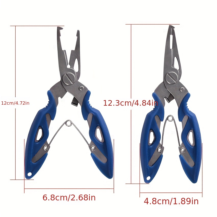 LUOWAN Aluminum Fishing Pliers, Stainless Steel Hook Remover, Saltwater  Resistant Fishing Gear,Split Ring Tool, Fish Gripper, Tungsten Carbide