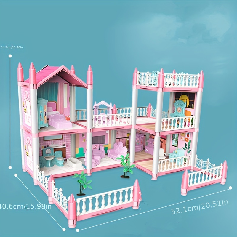 Dream House Doll For Girls Story 12 Rooms Playhousedollhouse Furniture  Accessories, Pretend Cottage Toy House, Toddler Kids  Christmas、halloween、thanksgiving Gift - Temu