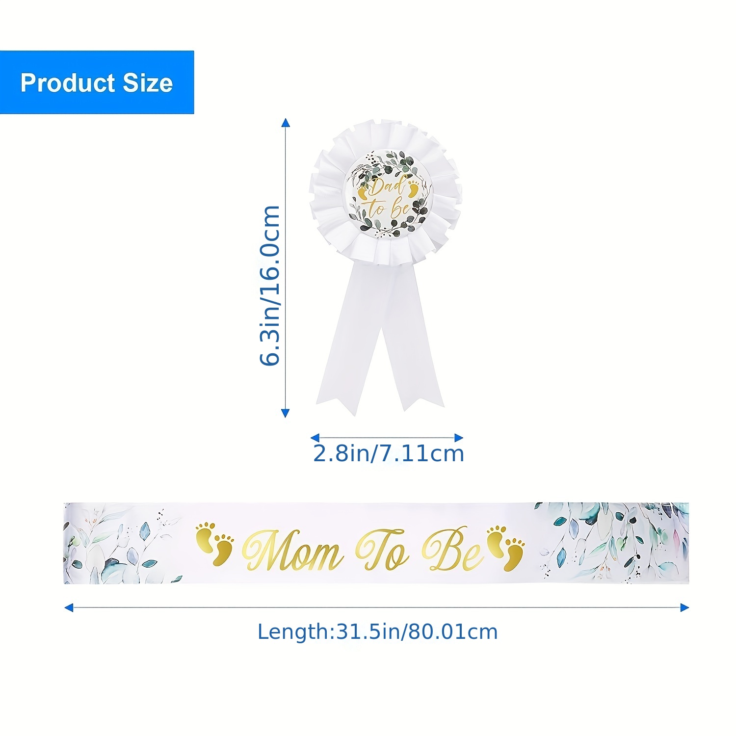 It's a Girl Award Ribbon & Belly Sash Baby Shower Accessory Kit