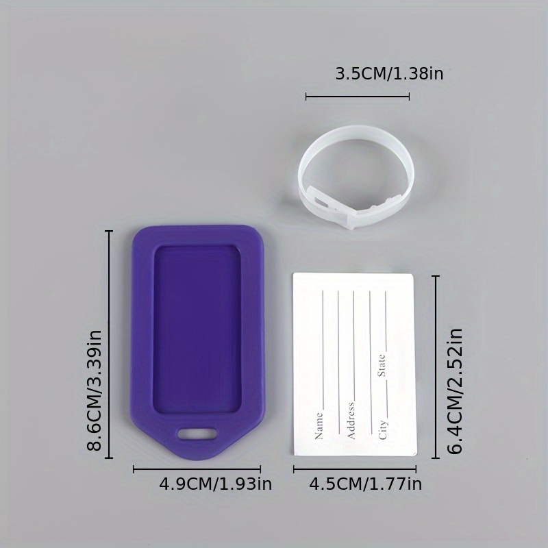 2pcs Plastic PP Luggage Tag for Travel Bag Identification