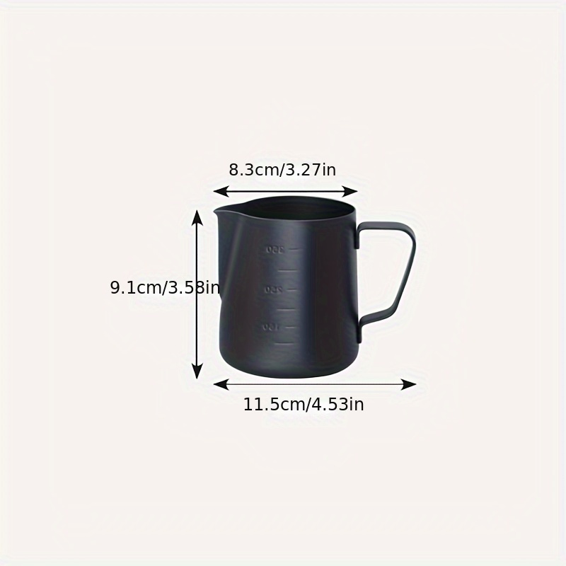 350/600ml Milk Frothing Pitcher - Matte Black - Dripless Spout