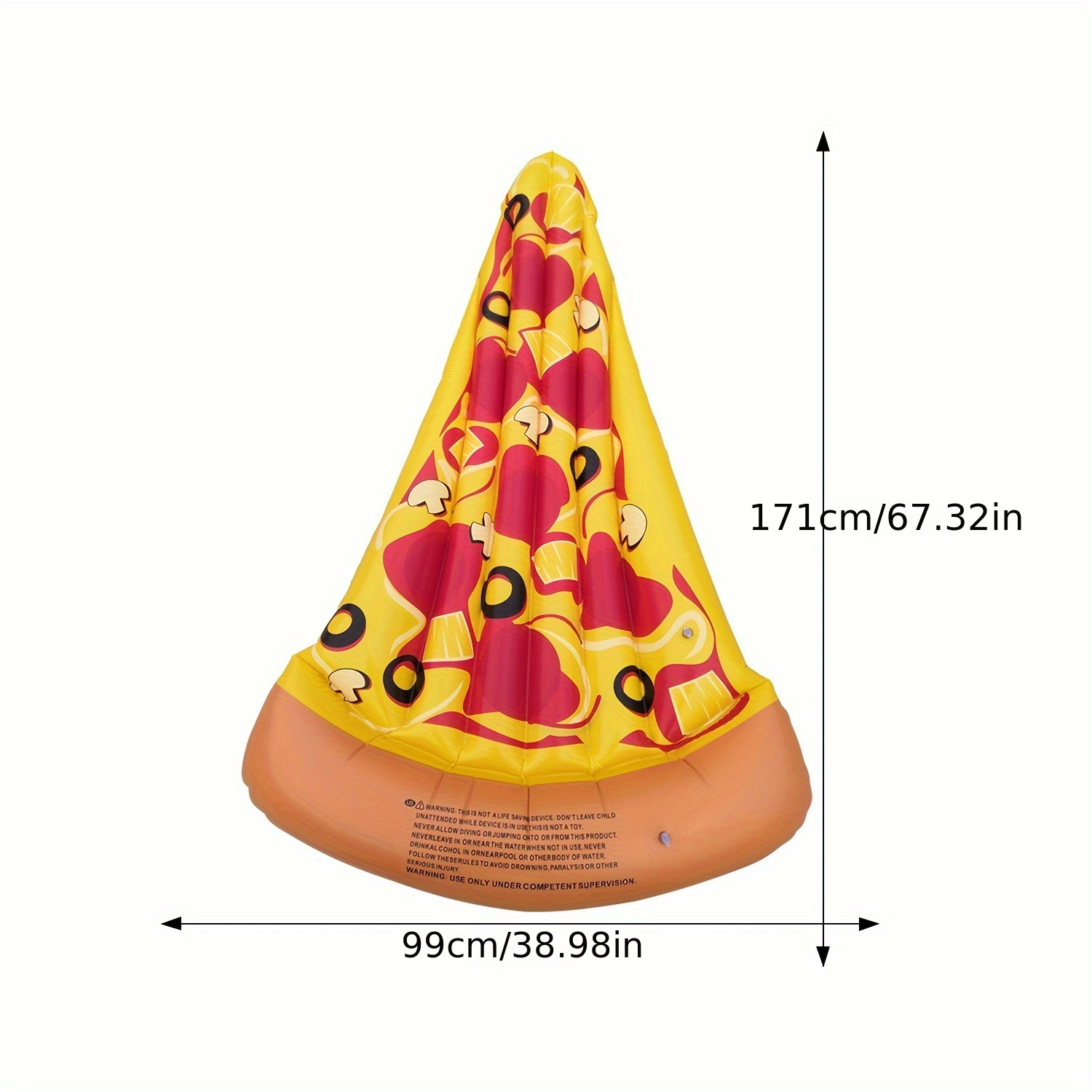 Yellow Pizza Triangle Shape Inflatable Swim Float