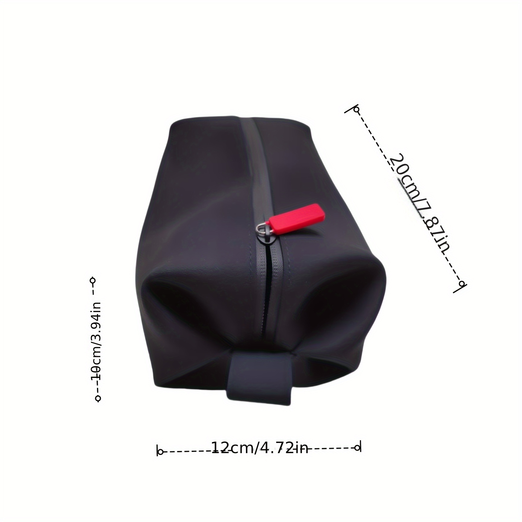 TEMU 【防水】シリコン製 トイレタリーバッグ 携帯用 メイクアップポーチ シャンプー、コンディショナー、ブラシセット、メイクアップ用品の持ち運びに最適 サイズ ブラック