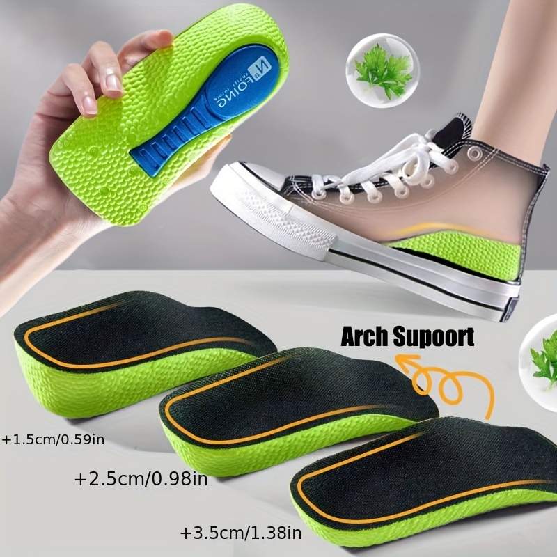 Invisible Height Increase Insoles Light Weight Soft Elastic - Temu