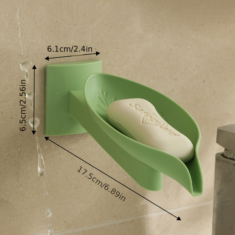 

1pc -shaped Dish Cup - No-drill, Rotatable & Drainable Plastic For Bathroom