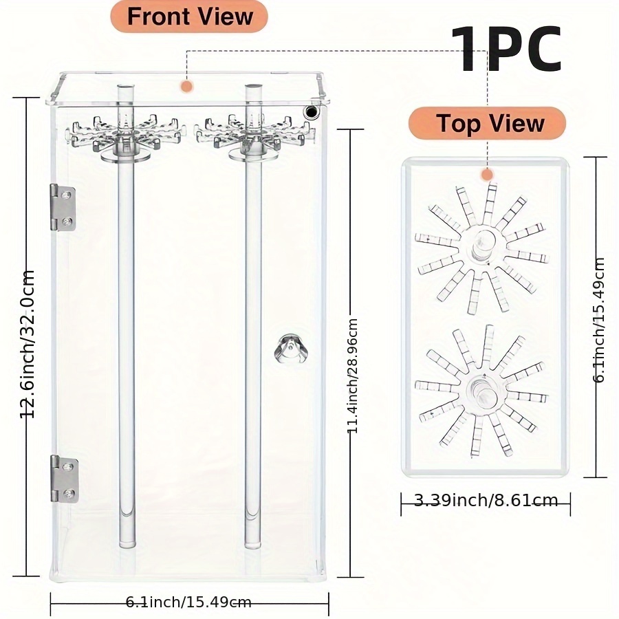 Transparent Dust-proof Necklace Box Storage Box Jewelry Box Clavicle Chain Sweater Chain Organizer Display Rack