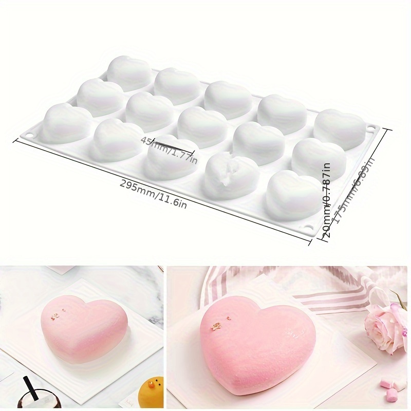 Geometric Heart Shaped Mousse Cake Mold, 3d Silicone Mold, Pudding