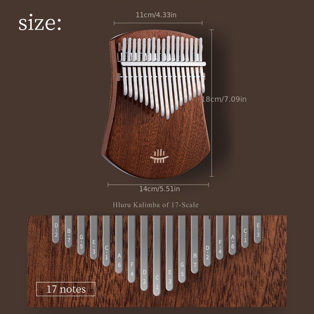 Buy Kalimba Thumb Piano – Portable Music Instrument Gift for  Kids,Beginners, Friends,Lovers – DIY and Study Music(17 Keys,Easy to Learn,  Relax Your Boby) Online at desertcartKUWAIT