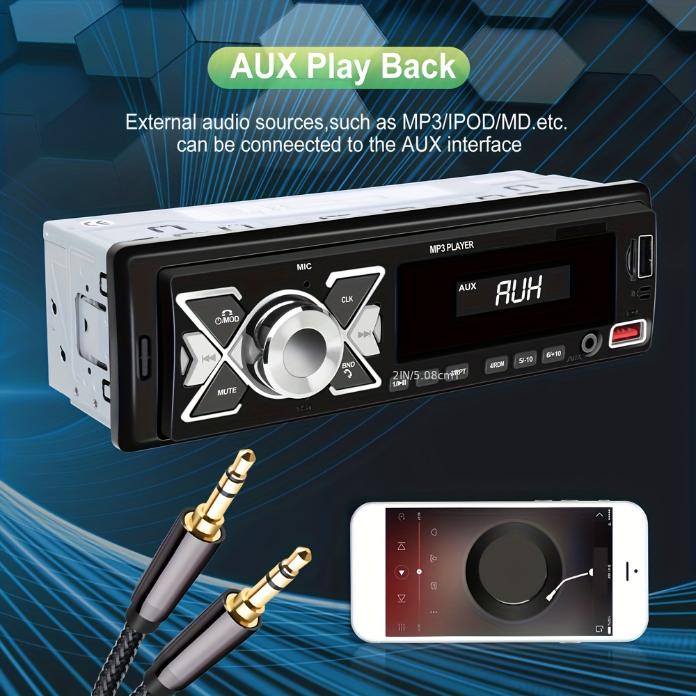 Miniamplificador Audio Coche Reproductor Música Mp3 Usb Bt - Temu