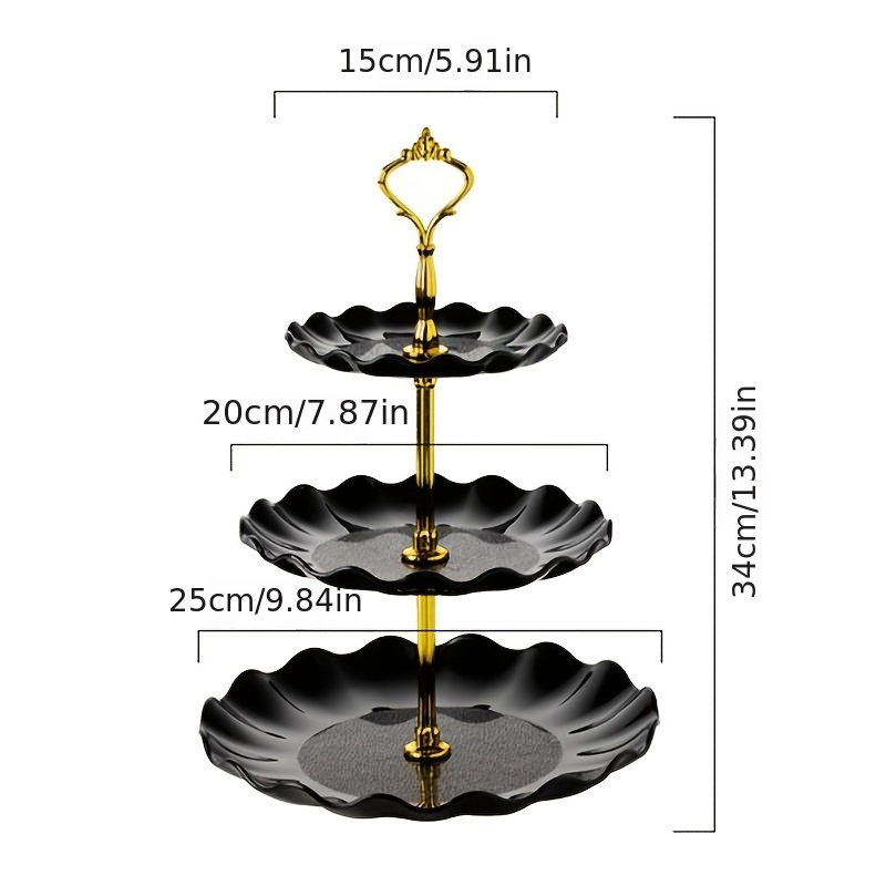 3 Tier Cupcake Stand Plastic Cookie Dessert Tower - Wedding Baby Shower Birthday