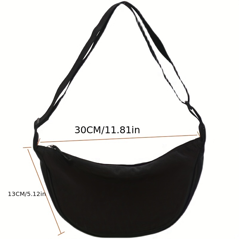Ultralight Nylon Sling Bag 30Cm, black