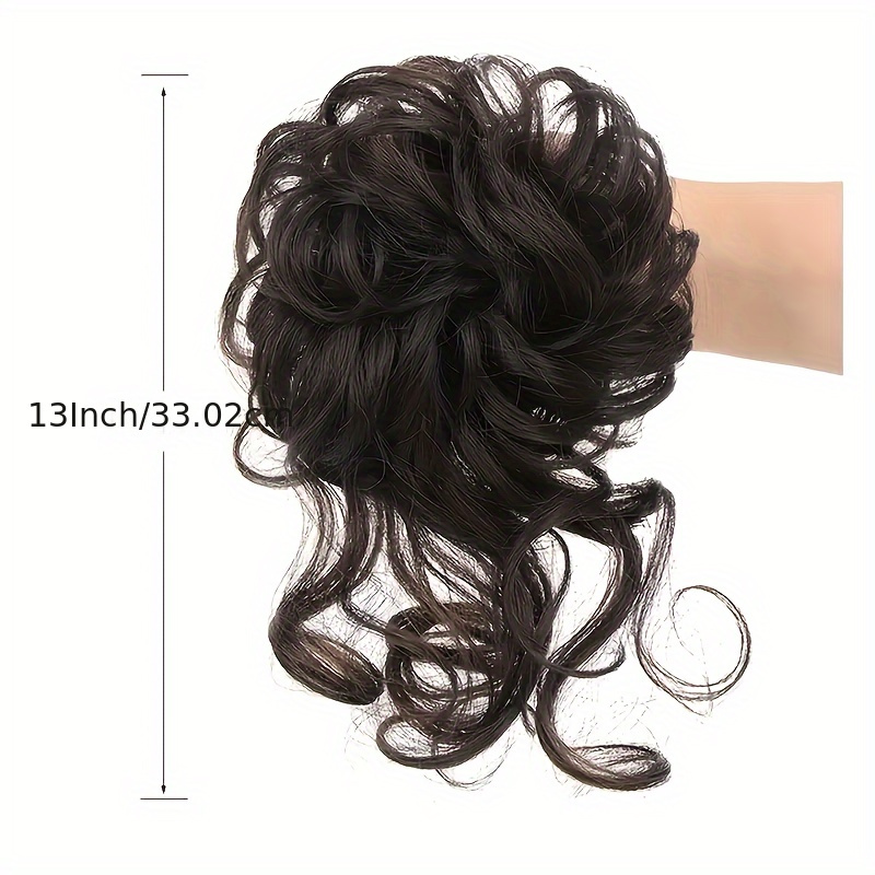 Messy Chignon Bun Hair Tie Synthetic Hair Hair Ropes Curly Temu