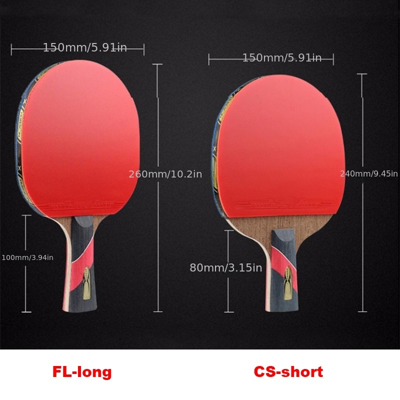 Raqueta de Ping Pong profesional de 6 estrellas, palo de tenis de mesa de  carbono, paleta