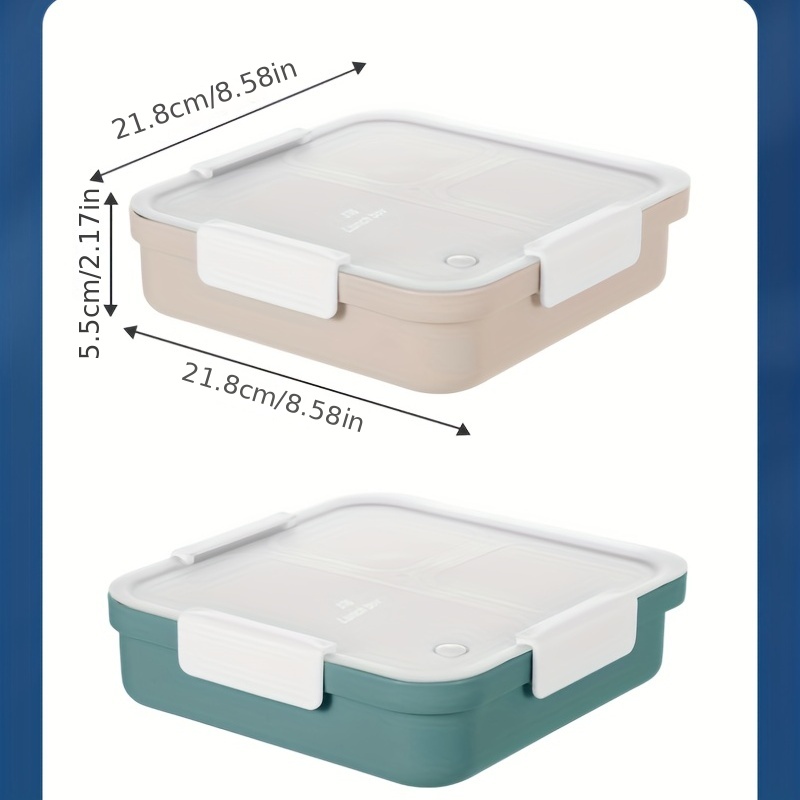  AIYoo Bento Box Lunch Box for Adults 304 Stainless Steel  Divided Plates with Lid, 3 Compartments Food Storage Container with Lid in  Picnic: Home & Kitchen