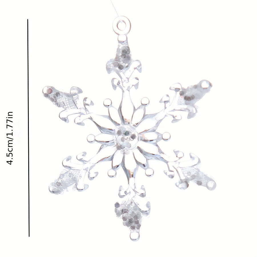 Acrylic Transparent Snowflakes Christmas Tree Christmas - Temu