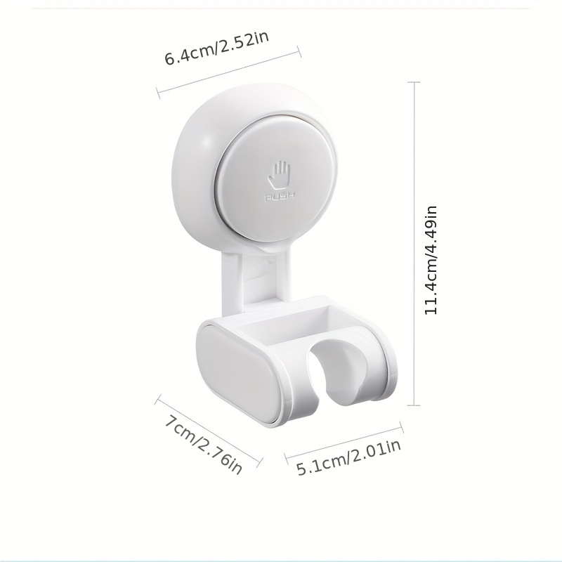 1pc punch free suction cup shower bracket shower base adjustable spray head fixed seat shower accessories details 0