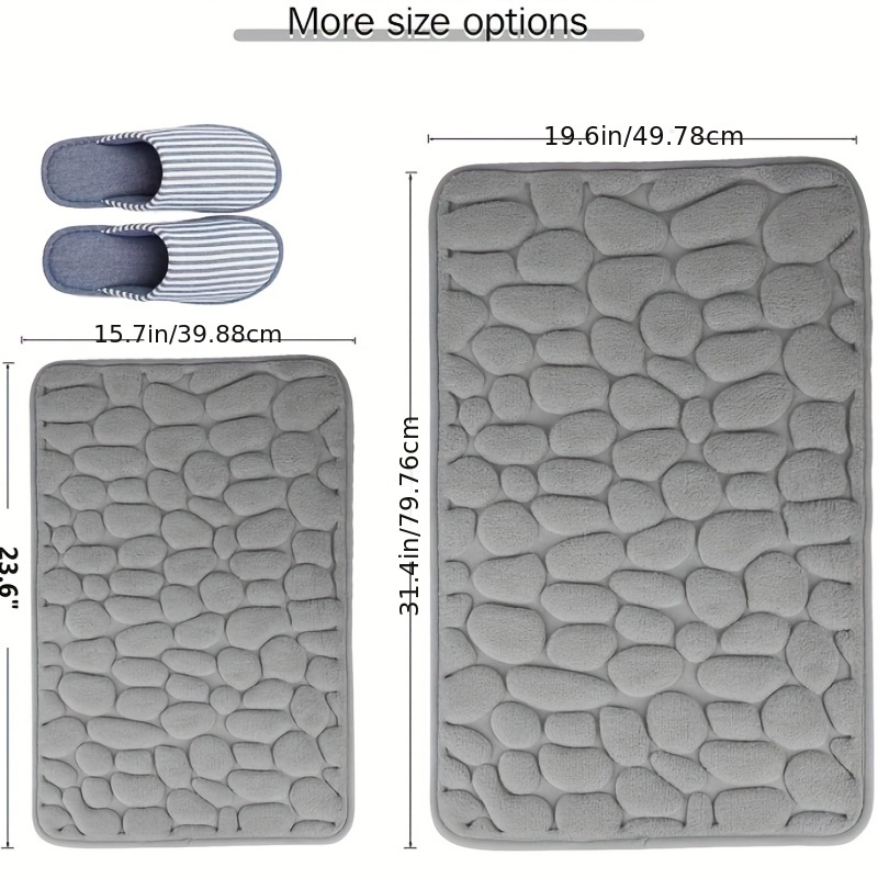 Soft Memory Foam Bath Rug with Rapid Water Absorption