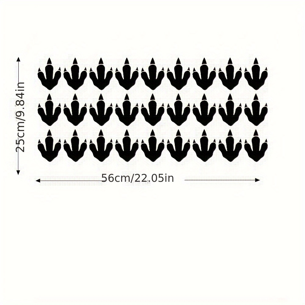 Set Of 27 Dinosaur Footprints Wall Sticker Decor Nursery Wall Decal Feet Prints Wallpaper